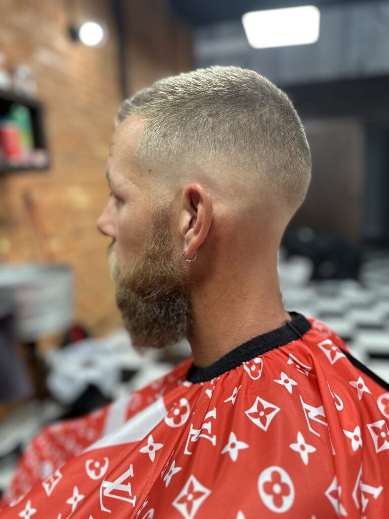 Men's haircut and fade performed at The Faithful Barber & Co barbershop. Barber in Aylmer Ontario.